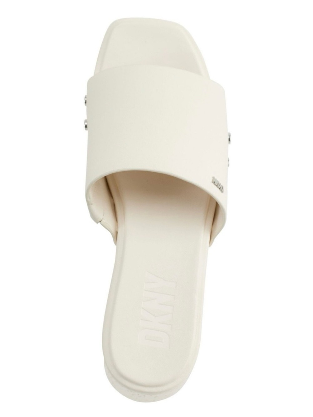 Dkny Ivory Wide Strap Slide Sandal